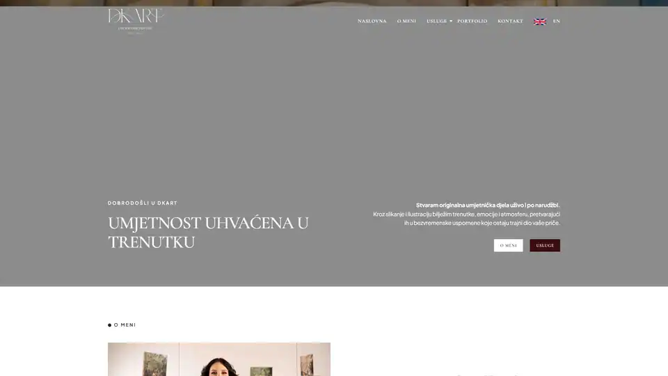 Screenshot web stranice Dkart - dkart.hr