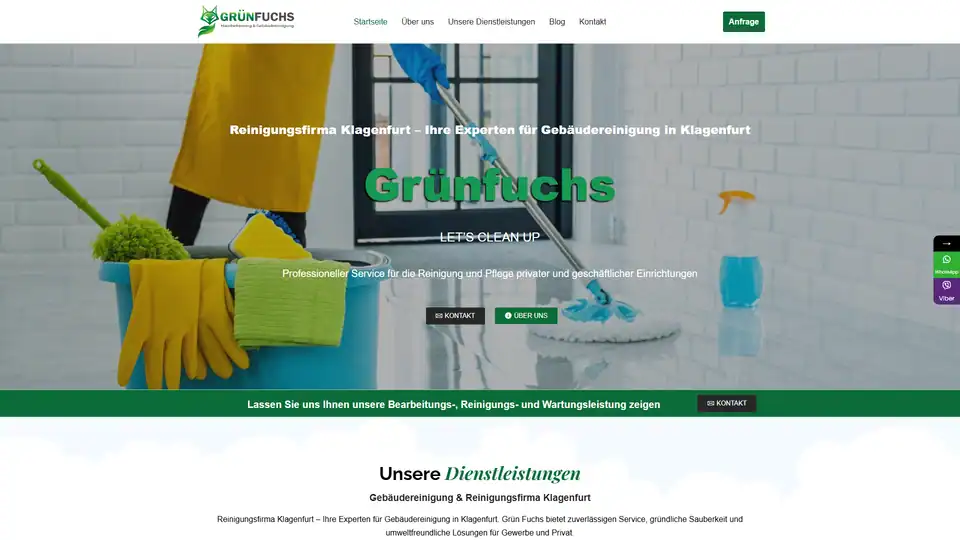 Screenshot web stranice Gruenfuchs - gruenfuchs.at