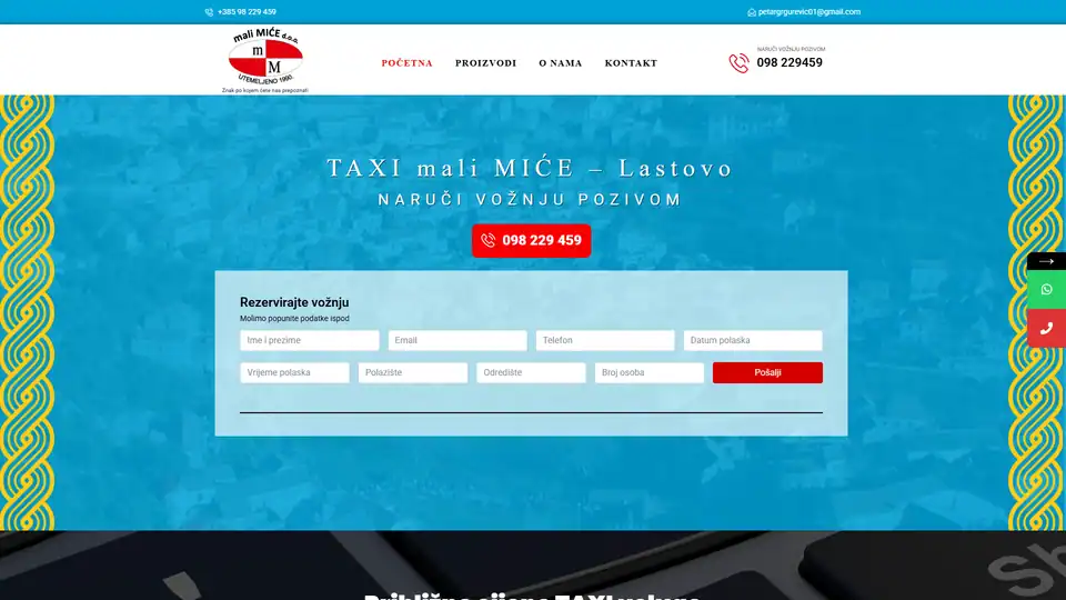 Screenshot web stranice Malimice - malimice.hr