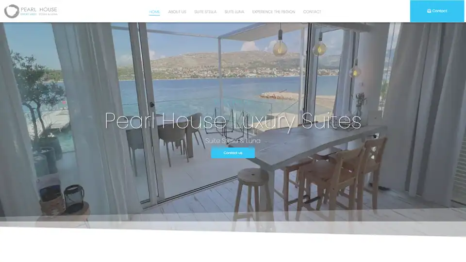 Screenshot web stranice Pearlhouse - pearlhouse.hr